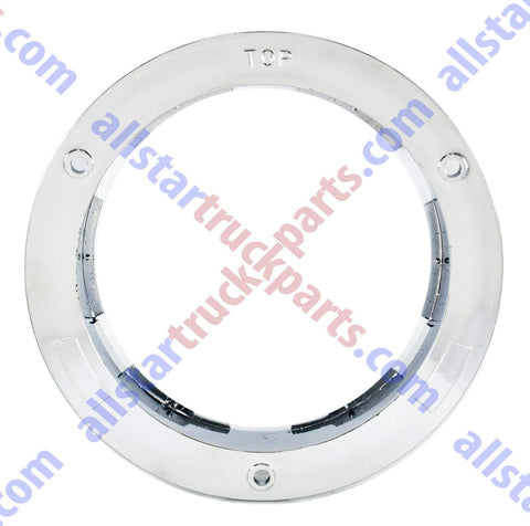 [ALL STAR TRUCK PARTS] 4" Round Chrome Bezels Flange Stop Turn Tail Light Covers Rings for Truck Trailer Kenworth Peterbilt 10pcs