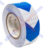 [ALL STAR TRUCK PARTS] Blue Arrow Reflective Tape, 2" Hazard Warning Tape Waterproof - High Intensity Reflector Conspicuity Safety Tape Strong Adhesive Crystal Lattice Blue Arrow