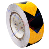 [ALL STAR TRUCK PARTS] Yellow Black Arrow Reflective Tape, 2" Hazard Warning Tape Waterproof - High Intensity Reflector Conspicuity Safety Construction Strong Adhesive Crystal Lattice