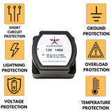 12V 140 Amp Dual Battery Smart Isolator - VSR - Voltage Sensitive Relay Specially Designed for ATV, UTV, Boats, RV's, Campers 5th Wheels Off Road Vehicles Rhino Polar