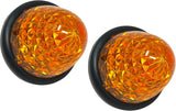 3.5" Inch Diameter 16 LED Round Beehive Cone Trailer Led Side Marker Clearance Lights Red/Amber 16 Diodes Submersible 12V Rear Tracking Lights Replacement for Peterbilt Trucks ATV Motorcycle