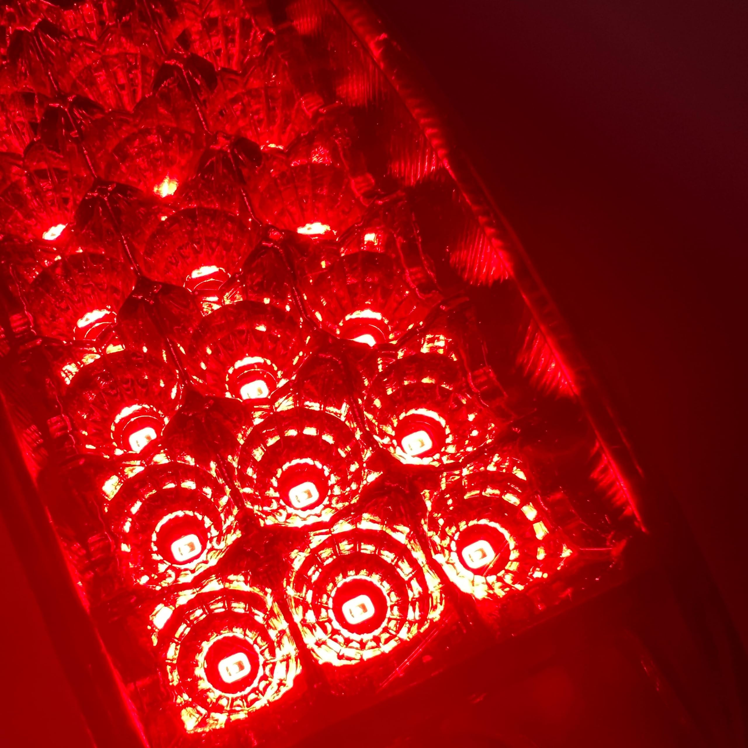 Qty 6 Amber/Red 6" 21 LED Side Marker Clearance Light Rectangle 12V Truck Trailer Camper Boat Marine 6x2 Rectangular Surface Mount [Sealed and Waterproof]
