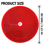 [ALL STAR TRUCK PARTS] Class A 3-3/16" Round Reflector with Center Mounting Hole Trailers, Trucks, Automobiles, Mail Boxes, Boats, SUV's, RV's, Industrial Applications