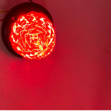 All Star Truck Parts 3.5" Inch Diameter 16 LED Round Beehive Cone Watermelon Trailer Side Marker Lights Red Amber Clear Lens Submersible 12V Rear Lights Peterbilt Trucks ATV Motorcycle