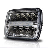 5x7 LED Headlights 7x6 Headlamps Osram Chip Angel Eye DRL Sealed Beam Replacement for H6054 6054 Jeep Wrangler YJ Cherokee XJ Chevy Express Astro Van Blazer S10 Toyota 4Runner Ford Ranger DOT