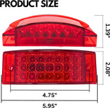 [ALL STAR TRUCK PARTS] Qty 10 - Red 21 LED Side Marker Clearance Stop Turn Tail Brake Lights 2"x6" Rectangle 12V Truck Trailer Camper