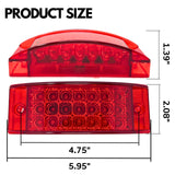 All Star Truck Parts] Qty 6 Amber/Red 6" 21 LED Side Marker Clearance Light Rectangle 12V Truck Trailer Camper Boat Marine 6x2 Rectangular Surface Mount [Sealed and Waterproof]