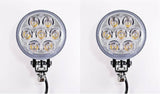 Qty 2-4.5 inch 7 LED Round Work Spot Light 21w Off Road Jeep Truck 4x4 Lamp