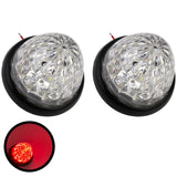 All Star Truck Parts 3.5" Inch Diameter 16 LED Round Beehive Cone Watermelon Trailer Side Marker Lights Red Amber Clear Lens Submersible 12V Rear Lights Peterbilt Trucks ATV Motorcycle