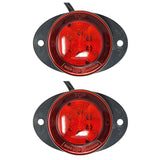 All Star Truck Parts] 2x 2.5 Round Red 6 Led Clearance Side Marker Bumper Fender Mount Lights Kit Light 2 Screw Mount Wire Pigtail Truck Trailer Rv Waterproof 12V Sealed, 2.5 Round Led Marker Lights