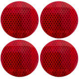 All Star Truck Parts 3" Inch Round DOT-SAE Amber/Red High Visibility Reflective Stick-On Prism Reflector | Strong Adhesive/Weatherproof | Trailer Camper RV Flatbed Fender Property Boat Marine…