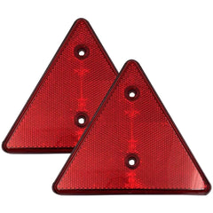 [ALL STAR] Screw-Mount Triangular Marker Reflectors - Universal Use Safety Kit Spoke Reflective Quick Mount Custom Accessories for Cars, Trailer, Trucks, Camper RV, Snow-Machine (Red, 2 PCS)