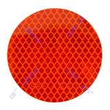 All Star Truck Parts 3" Inch Round DOT-SAE Amber/Red High Visibility Reflective Stick-On Prism Reflector | Strong Adhesive/Weatherproof | Trailer Camper RV Flatbed Fender Property Boat Marine…