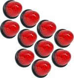 3.5" Inch Diameter 16 LED Round Beehive Cone Trailer Led Side Marker Clearance Lights Red/Amber 16 Diodes Submersible 12V Rear Tracking Lights Replacement for Peterbilt Trucks ATV Motorcycle