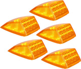 [ALL STAR TRUCK PARTS] 5x Super Bright Amber Yellow 17 LED Cab Marker Top Clearance Roof Lights Assembly Replacement For Semi Truck Trailer Kenworth Peterbilt Freightliner Mack Volvo International