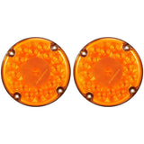 All Star Truck Parts 2Pcs 7" Round White/Amber/Red LED Backup Reverse Stop Turn Tail Lights 17 LED Marker Clearance Running Lights 4 Hole Surface Mount for Transit Vehicles Bus Truck Trailers 12V-30V