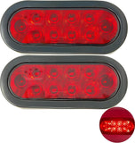 Oval Sealed LED Turn Signal and Parking Light Kit with Light, Grommet and Plug for Truck, Trailer (Turn, Stop, and Tail Light)