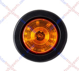 QTY 10-2.5" Round Side Marker Clearance Light 12 LED Amber Grommet Pigtail Kit