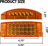 [ALL STAR TRUCK PARTS] Qty 10 - Amber 21 LED Side Marker Clearance Light Rectangle 12V Truck Trailer Camper