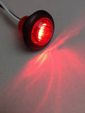 Qty 10-3/4" RED 3 LED CLEARANCE SIDE MARKER BULLET LIGHTS BLACK RING TRAILER