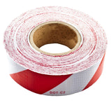 Red/White Diagonal Warning Reflective Tape DOT-C2 Conspiciuity Tape - COMMERCIAL ROLL - 2" inch x 150' FEET - Automobile Car Truck Boat Trailer Semi Construction Safety Industrial