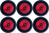 2" Round Trailer 9 LED Clearance Side Marker Lights Amber/Red [DOT FMVSS 108] [SAE P2] [Reflector Lens] [Grommet+Plug] [Flush-Mount] [Waterproof IP67] Marker Clearance Lights Trailer Truck