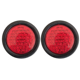 All Star Truck Parts] 4" Inch Round 40 LED Diodes Stop Turn Tail Reverse Backup Signal Sealed Lights Red/White/Amber Assembly Rubber Mount for Trucks Trailers RV Boat Waterproof