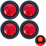 2" Amber/Red Round Trailer 7 LED Clearance Marker Lights [DOT FMVSS 108] [SAE P2] [Reflector Lens] [Grommet] [Flush-Mount] [Waterproof IP67] Marker Clearance Lights for Trailer Truck…