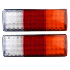 [ALL STAR TRUCK PARTS] 75 LED Truck Rectangle 3 Color Tail Light Bar Waterproof Turn Signal Brake Reverse Running Taillight for Truck Boat Trailer Pickup RV Camper UTV UTE Vans (2PCS) 12V