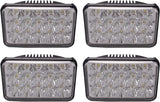 [ALL STAR TRUCK PARTS] 4x6 inch LED Headlights Rectangular Replacement H4651 H4652 H4656 H4666 H6545 for Peterbil Kenworth Freightinger Ford Probe Chevrolet Oldsmobile Cutlass - Set of 4