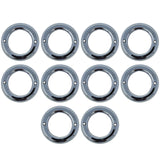 All Star Truck Parts] [10x 2.5" Inch Round Chrome Bezel Grommet for Vehicle Lights Side Marker Stop Turn Tail Light Covers Rings for Truck Trailer Kenworth Peterbilt 10pcs