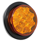 All Star Truck Parts Amber/Red 2.5" Round Amber Led Clearance Side Marker Lights Kit 13 LED Diodes Reflector Grommet Wire Pigtail Truck Utility Trailer RV UTV Tractor Flush Mount Waterproof 12V Sealed