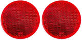 2" Inch Round Reflector Bike,Trailer, Truck, Boat, Mailbox, Construction, Signage, Warning with Super Strong Adhesive DOT/SAE Approved