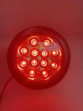 Qty 2-4" Inch 12 LED Round Stop/Turn/Tail Light Kit Red LED with Grommet and Pigtail Plug Trailer Truck Tow Truck