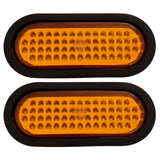 All Star Truck Parts 6" Inch Amber/Red/White Oval 56 LED Stop Turn Tail Turn Signal Reverse Backup Trailer Light Rubber Grommet 3-Wire Trailer Plug. DOT/SAE Approved Waterproof High Intensity LED's