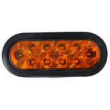 Red/White/Amber 6" Oval 10 LED Trailer Stop Turn Tail Light Kit DOT Certified Grommets Plugs IP67 Waterproof Mid Turn Parking Reverse Back Up Signal Headache Rack Backrack