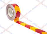 [ALL STAR TRUCK PARTS] Yellow Red Arrow Reflective Tape, 2" Hazard Warning Tape Waterproof - High Intensity Reflector Conspicuity Safety Construction Strong Adhesive Crystal Lattice