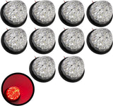 3.5" Inch Diameter 16 LED Round Beehive Cone Trailer Led Side Marker Clearance Lights Red/Amber 16 Diodes Submersible 12V Rear Tracking Lights Replacement for Peterbilt Trucks ATV Motorcycle