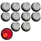 All Star Truck Parts 3.5" Inch Diameter 16 LED Round Beehive Cone Watermelon Trailer Side Marker Lights Red Amber Clear Lens Submersible 12V Rear Lights Peterbilt Trucks ATV Motorcycle