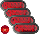 Oval Sealed LED Turn Signal and Parking Light Kit with Light, Grommet and Plug for Truck, Trailer (Turn, Stop, and Tail Light)