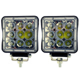 2Pcs 4.5" Square LED Work Light 27W 1890LM 9 LED Driving Pods Spot Beam Work Lamp For Off-Road Suv Boat 4X4 Jeep JK 4WD Truck 12V-36V