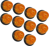 3.5" Inch Diameter 16 LED Round Beehive Cone Trailer Led Side Marker Clearance Lights Red/Amber 16 Diodes Submersible 12V Rear Tracking Lights Replacement for Peterbilt Trucks ATV Motorcycle