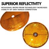 [ALL STAR TRUCK PARTS] Class A 3-3/16" Round Reflector with Center Mounting Hole Trailers, Trucks, Automobiles, Mail Boxes, Boats, SUV's, RV's, Industrial Applications