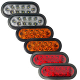 All Star Truck Parts [Red/White/Amber 6" Oval 10 LED Trailer Tail Light Kit [DOT Certified] [With Grommets & Plugs] [IP67 Waterproof] Stop Brake Turn Reverse Back Up Headache Rack Backrack Flatbed RV