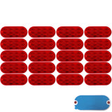 [ALL STAR TRUCK PARTS] Oval Reflectors Red/Amber Self Adhesive Or Drill Mount Quick Mount SAE 13 DOT