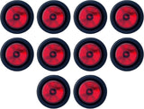 2" Round Trailer 9 LED Clearance Side Marker Lights Amber/Red [DOT FMVSS 108] [SAE P2] [Reflector Lens] [Grommet+Plug] [Flush-Mount] [Waterproof IP67] Marker Clearance Lights Trailer Truck