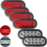 Oval Sealed LED Turn Signal and Parking Light Kit with Light, Grommet and Plug for Truck, Trailer (Turn, Stop, and Tail Light)