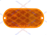 [ALL STAR TRUCK PARTS] Oval Reflectors Red/Amber Self Adhesive Or Drill Mount Quick Mount SAE 13 DOT