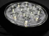 Qty 4-4" White 12 LED Round Backup Reverse Truck Light with Grommet & Pigtail