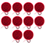 All Star Truck Parts] 4" Inch Red 24 LED Round Stop/Turn/Tail Truck Trailer LightS with 3 wire Pigtail Plug - Qty 10